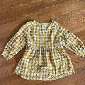 Maeve by Anthropologie oversized checkered top size small